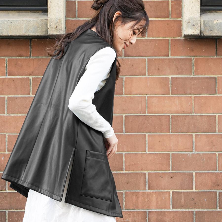 アウトレット セミロングベスト レディース アウター ノースリーブ