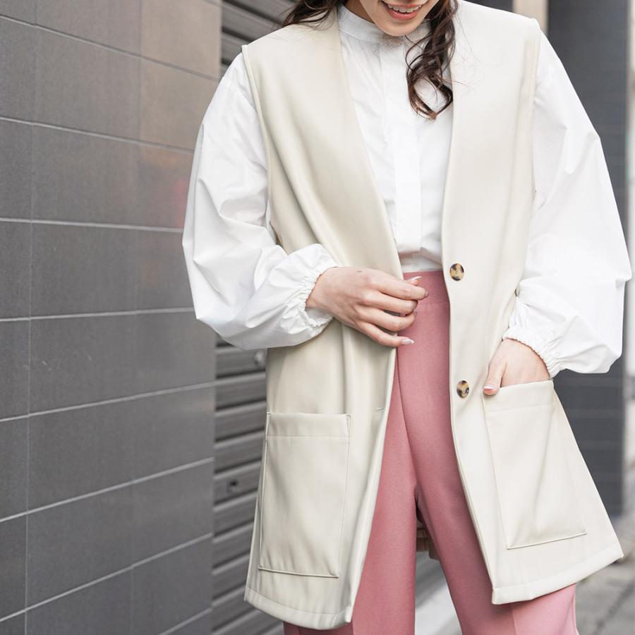 アウトレット セミロングベスト レディース アウター ノースリーブ