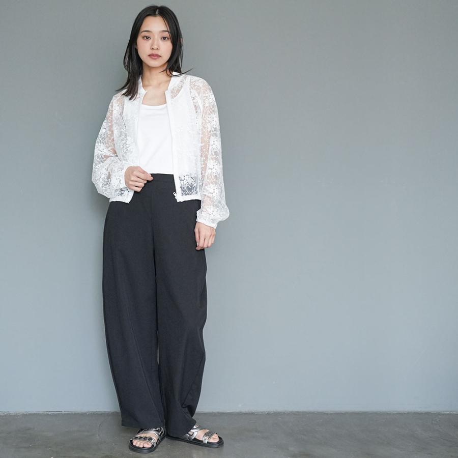 mili an deni（ミリアンデニ） レースブルゾン ジップアップブルゾン