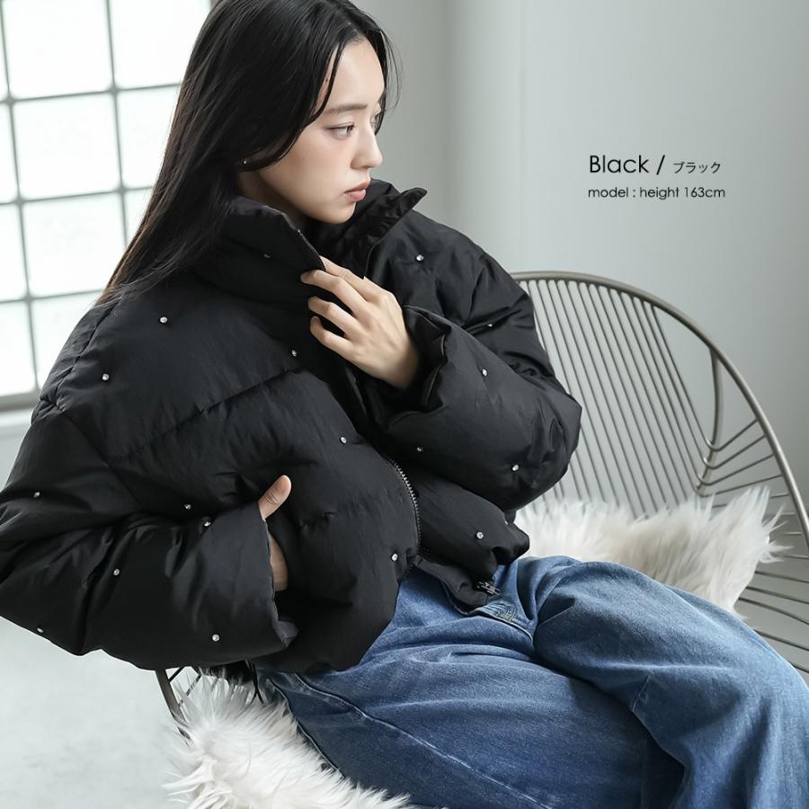 mili an deni（ミリアンデニ） ビジューショートダウンジャケット