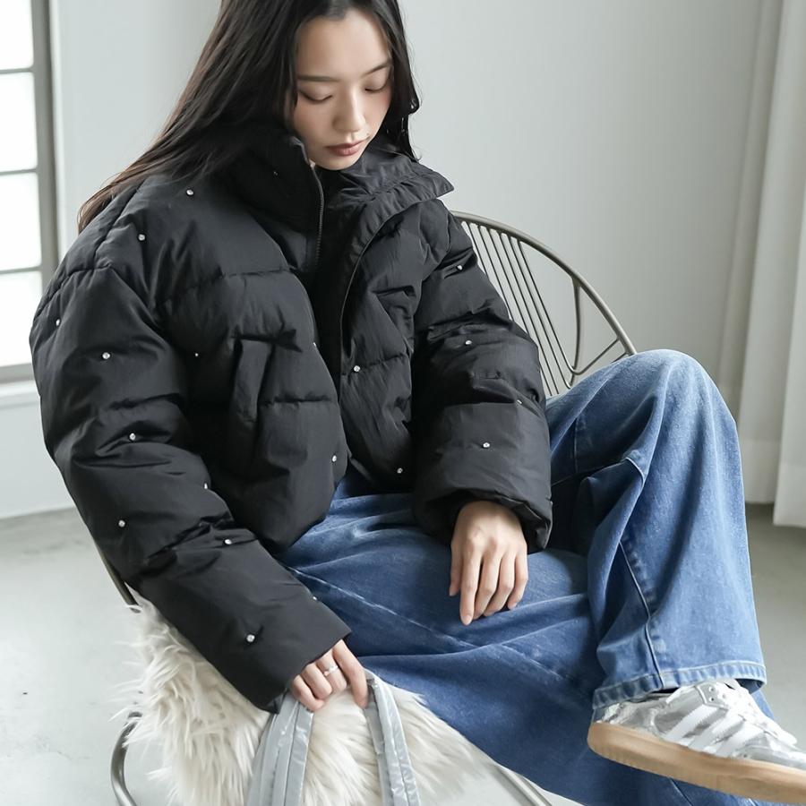 mili an deni（ミリアンデニ） ビジューショートダウンジャケット