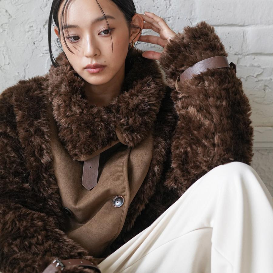 mili an deni（ミリアンデニ） スウェード×ボアジャケット 裏ボア