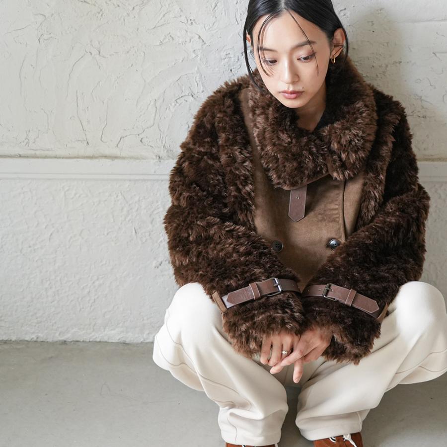 mili an deni（ミリアンデニ） スウェード×ボアジャケット 裏ボア