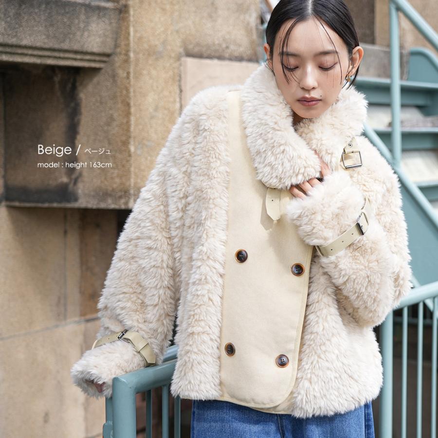 mili an deni（ミリアンデニ） スウェード×ボアジャケット 裏ボア