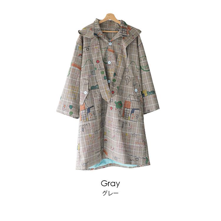 mili an deni（ミリアンデニ） アートグレンチェックレイヤードコート
