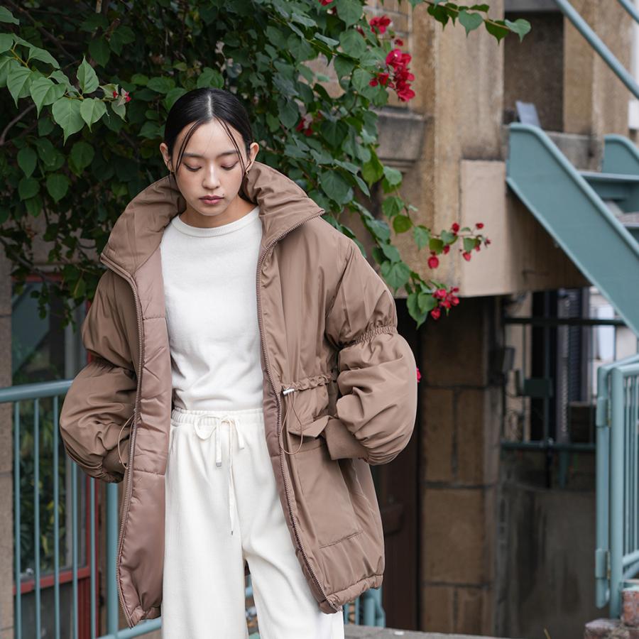 mili an deni（ミリアンデニ） 中綿ドロストスタンドカラーコート