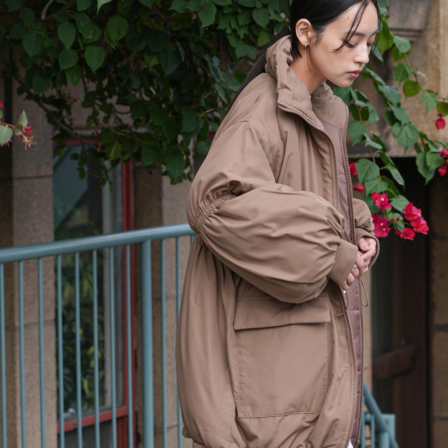 mili an deni（ミリアンデニ） 中綿ドロストスタンドカラーコート