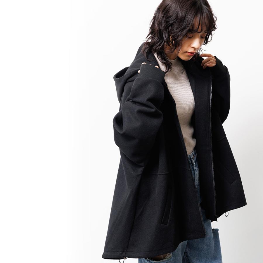 フェイクウールビッグパーカー レディース トップス ライト