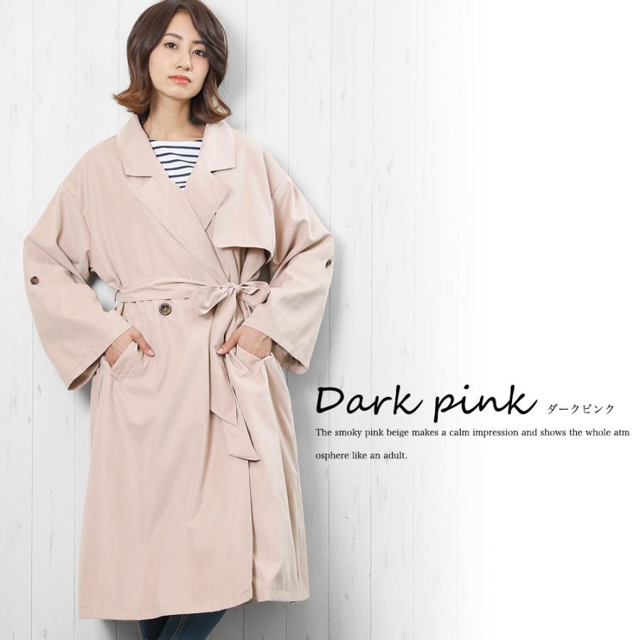 ぴーちゃん様翌日発送トレンチコート レディース アウター ピーチ素材 ロング丈 トレンチコート
