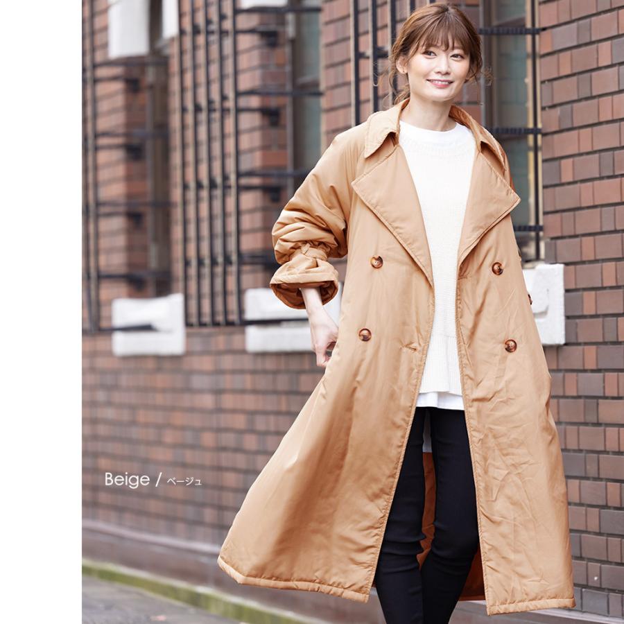 トレンチコート（薄く中綿入り) 楽天市場】【〜57%OFF】トレンチ トレンチコート レディース