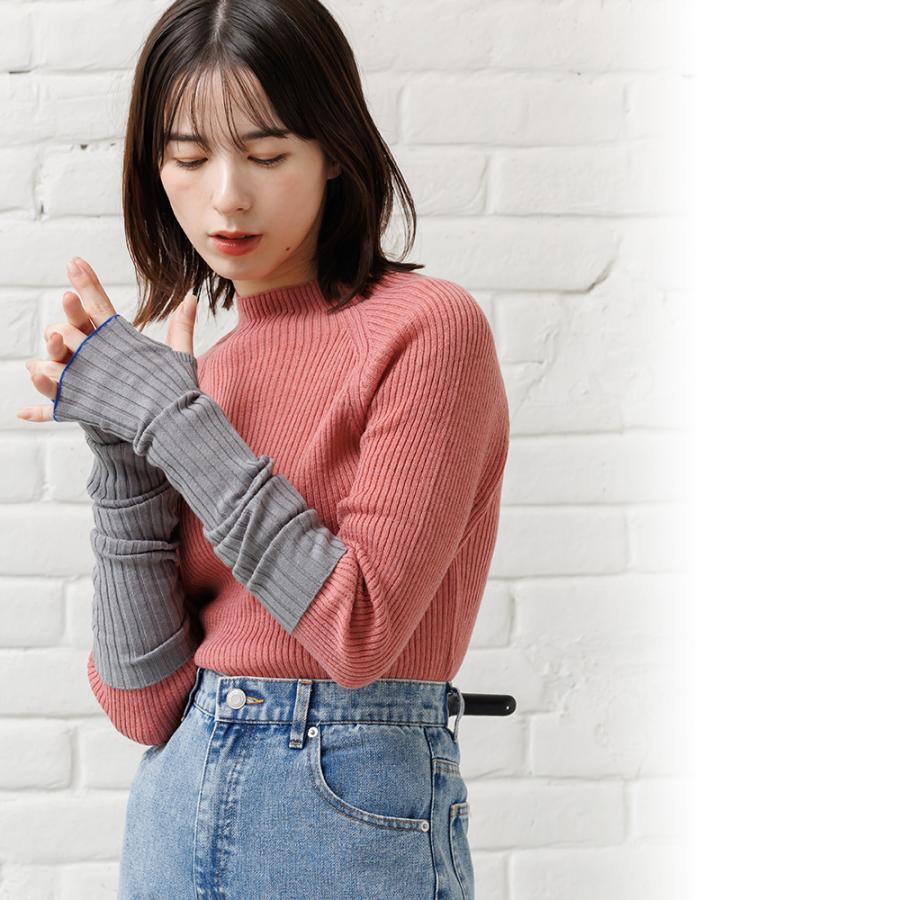 レディース 配色アームウォーマー メール便(郵2)対応 : mili an deni