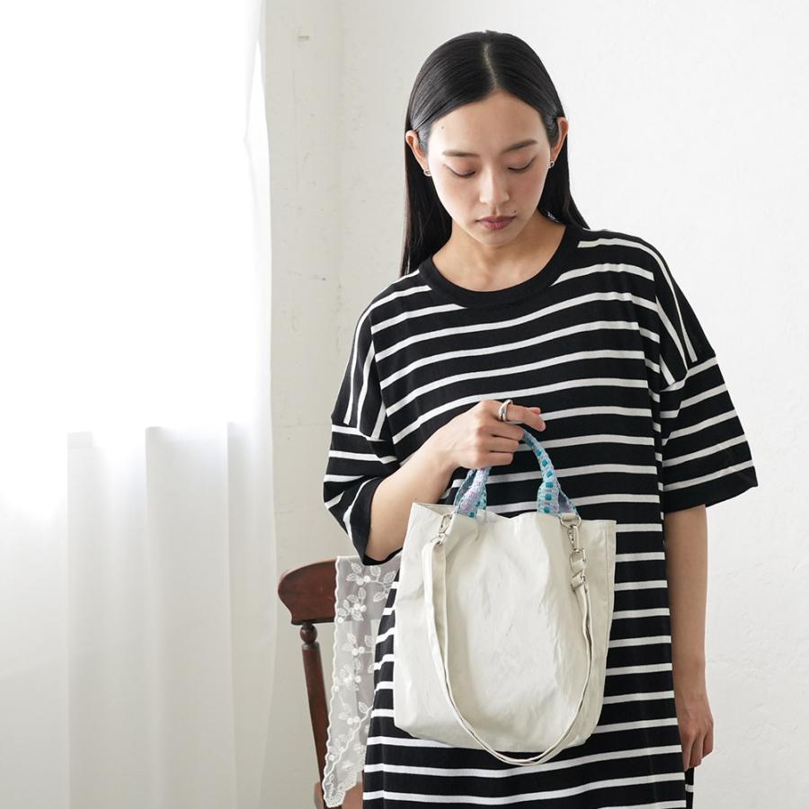 mili an deni（ミリアンデニ） 2WAYビニールコーティングトートバッグ 