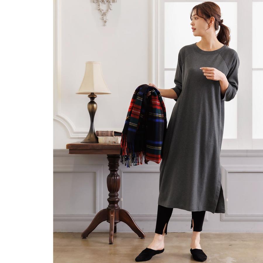 シアバター加工裏微起毛サイドスリットワンピース (郵2) | ブランド登録なし | 21