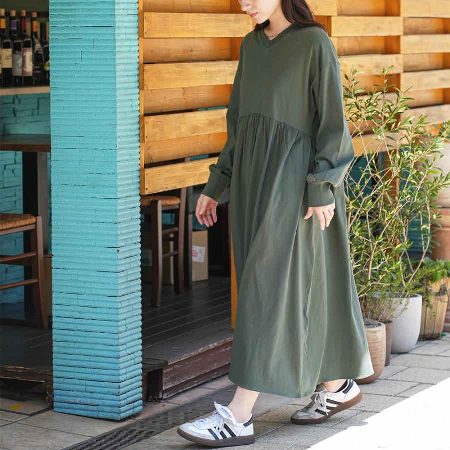 レディース Vネックギャザーワンピース : mili an deni - 通販 - Yahoo