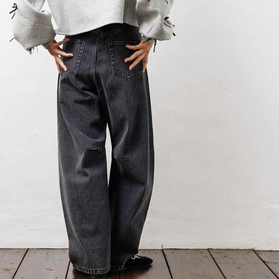 カーブラインデニムパンツ レディース メール便(ネコポス)対応 : mili