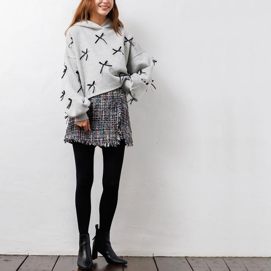 ミックスツィードミニスカパンツ ショートパンツ レディース ボトムス