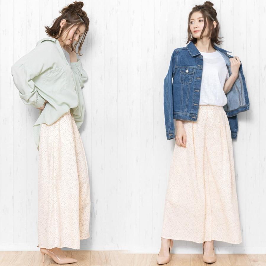 レディース ボトムス ツータック ヒョウ柄 花柄 プリント ジョーゼット ワイドパンツ 郵3 ポイント消化 P Mili An Deni 通販 Yahoo ショッピング