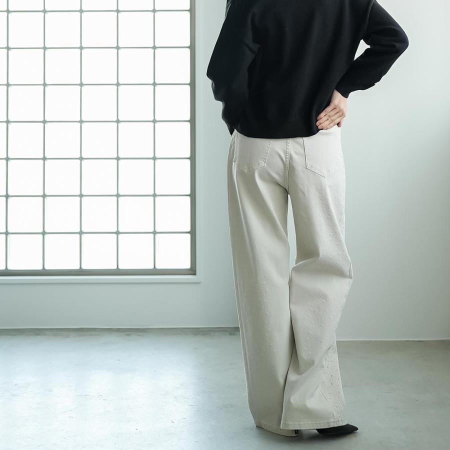 mili an deni（ミリアンデニ） シャイニーストレートデニムパンツ