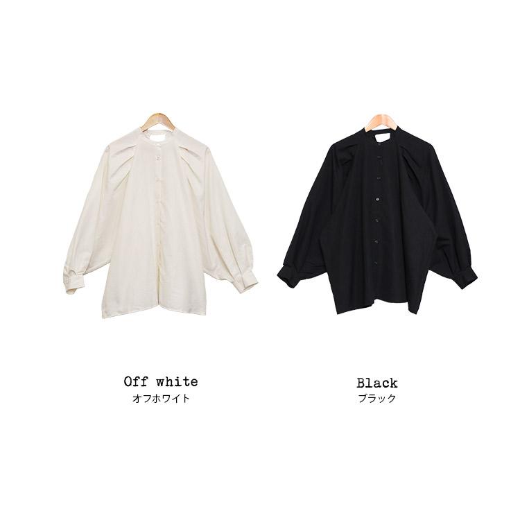 アウトレット エステル起毛ラグランボリュームスリーブブラウス