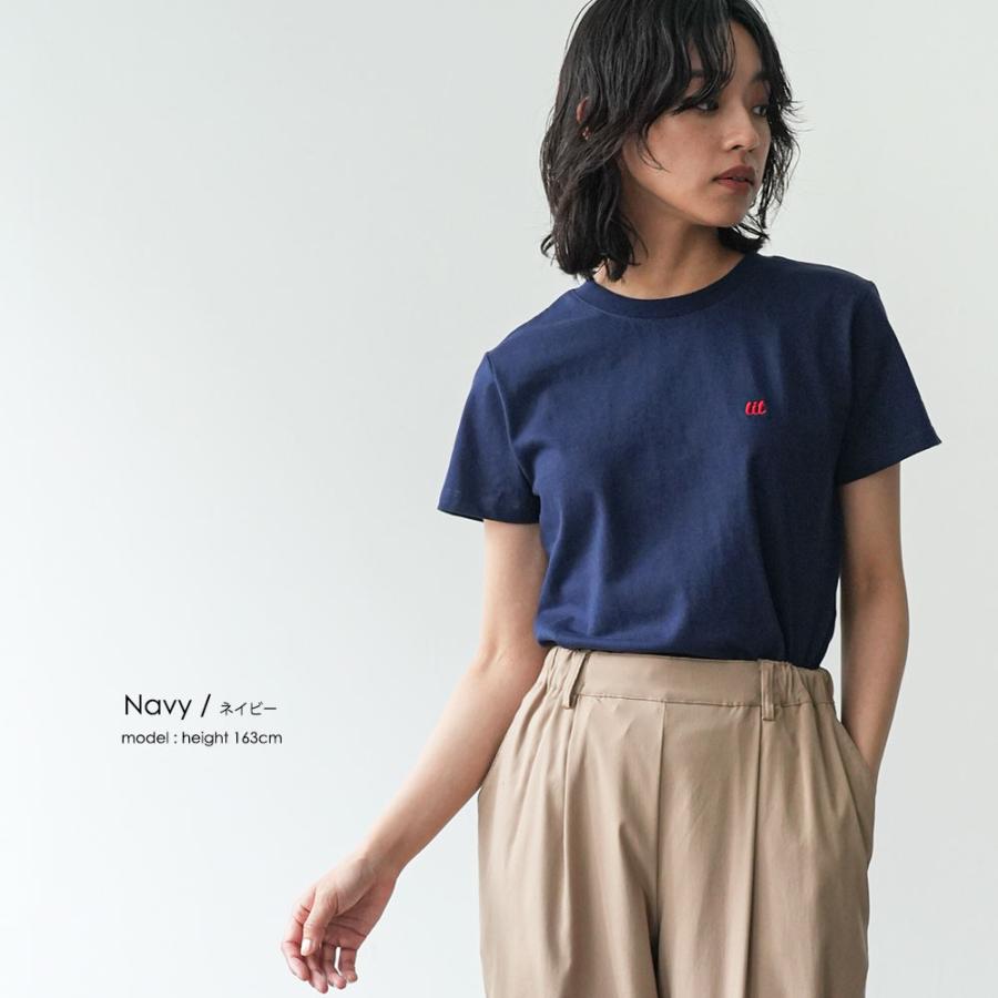 mili an deni（ミリアンデニ） ワンポイント刺繍Tシャツ レディース