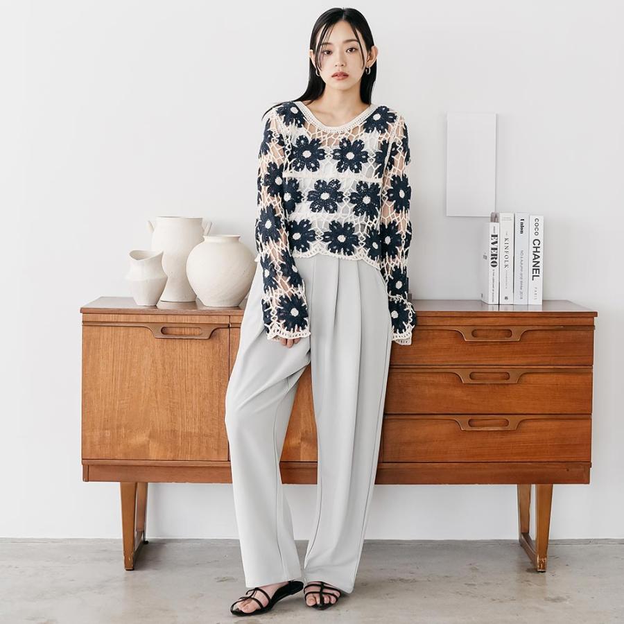 大きな花柄が目を引く夏のゆったりトップス✿デートやお出かけに最適 Ravelry: Keito Dama, No.205 Spring 2025 - patterns
