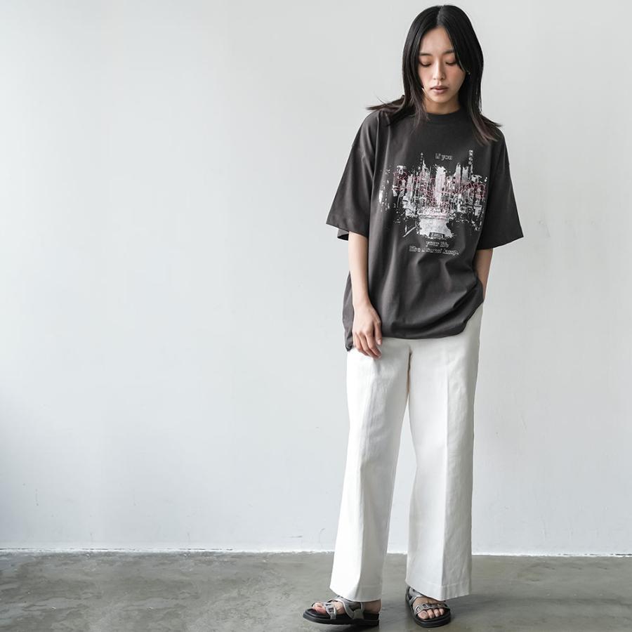 mili an deni（ミリアンデニ） 半袖バンドTシャツ 綿100％ プリント