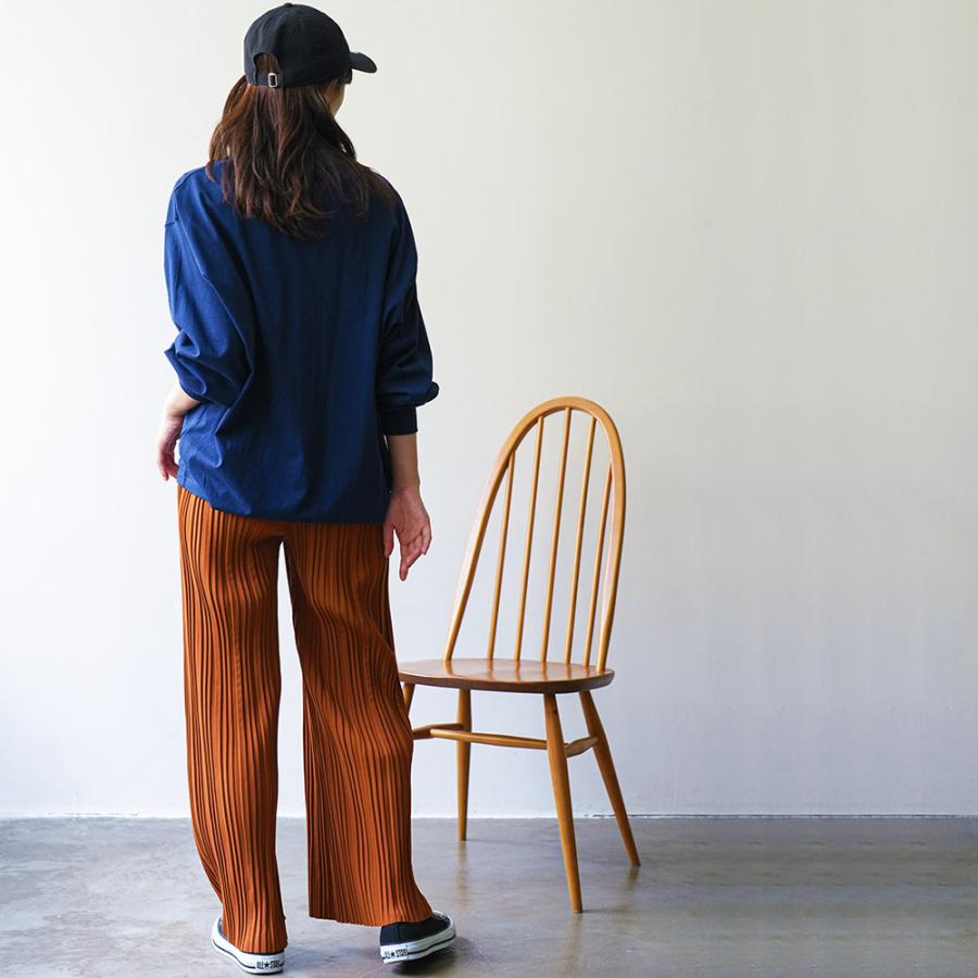 バックタックロンT レディース トップス 長袖 カットソー ラウンドT