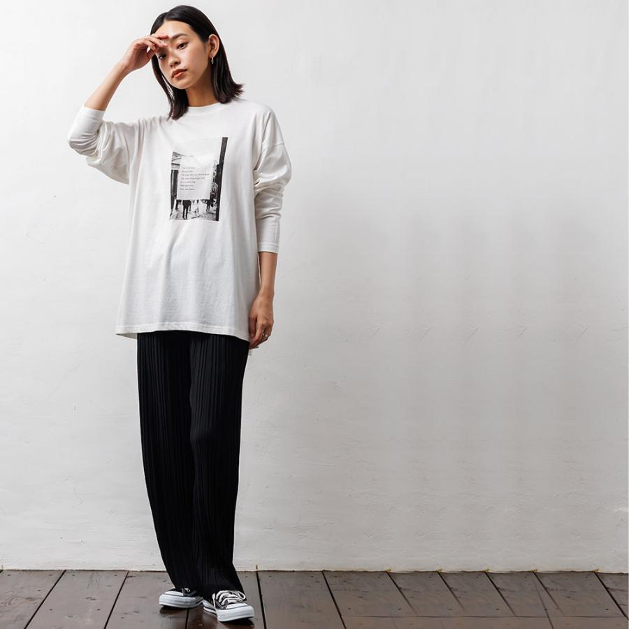 フォトプリントロンT レディース トップス 長袖 カットソー (郵2