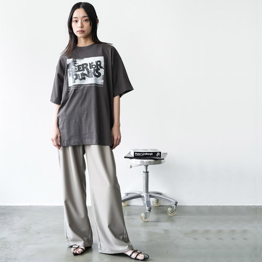 半袖フォトプリントTシャツ ウォールアートT プリントT オーバーサイズ