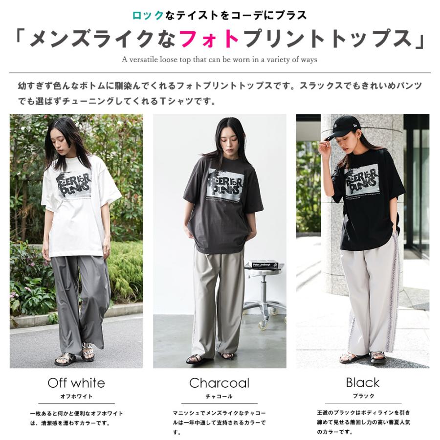 半袖フォトプリントTシャツ ウォールアートT プリントT オーバー