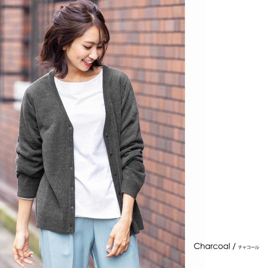 アウトレット カシミアタッチカーディガン レディース Vネックカーデ