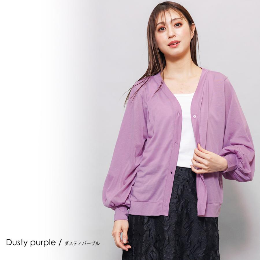 UVパフスリーブカーディガン レディース  トップス UV加工 紫外線対策 (郵2) ポイント消化 | mili an deni | 34
