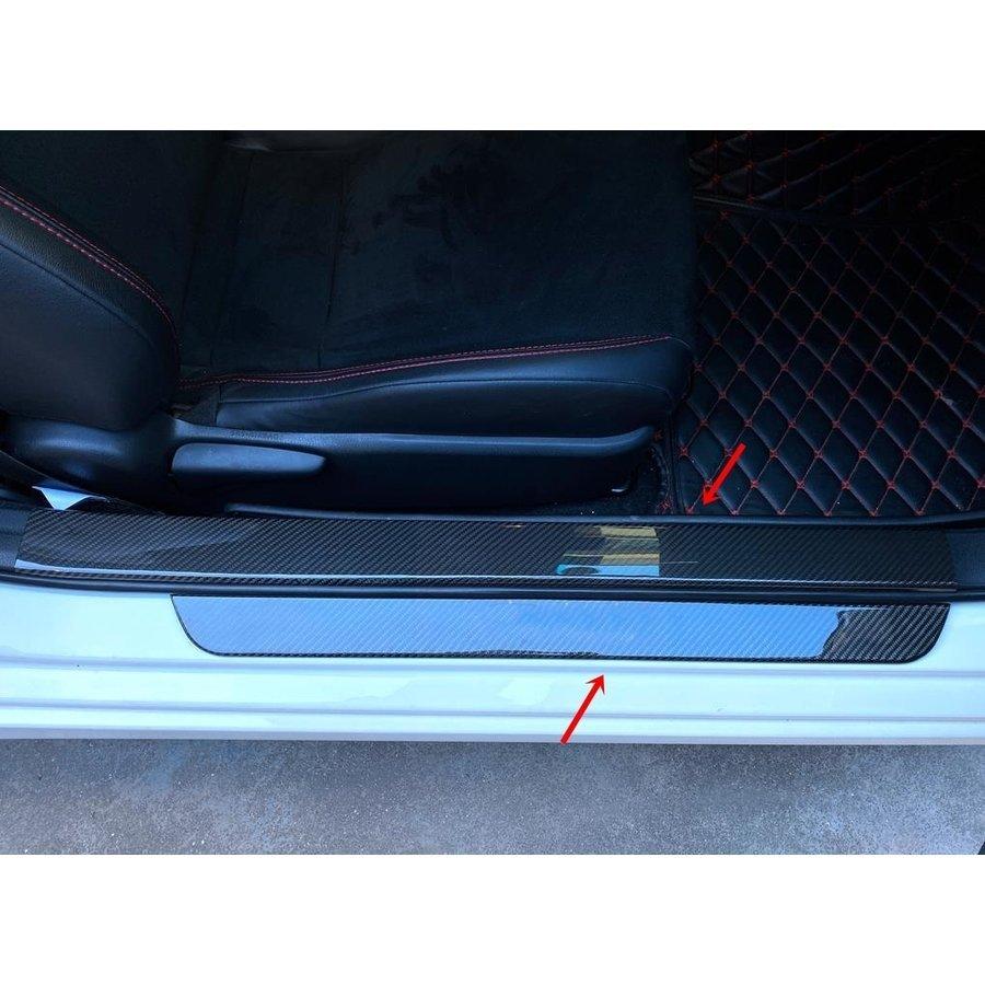 春夏新色 トヨタ 86 Zn6 スバル Brz Zc6 ドアプレート スカッフ ステップ パネル シル カバー ガーニッシュ リアルカーボン綾織 外側 内側 4p 最安 Www Doctor Plan Com