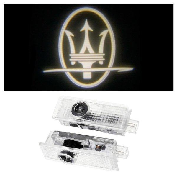 Maserati マセラティ ロゴ カーテシランプ Led 純正交換タイプ ギブリ クアトロポルテ プロジェクタードア ライト アンダースポット 照明