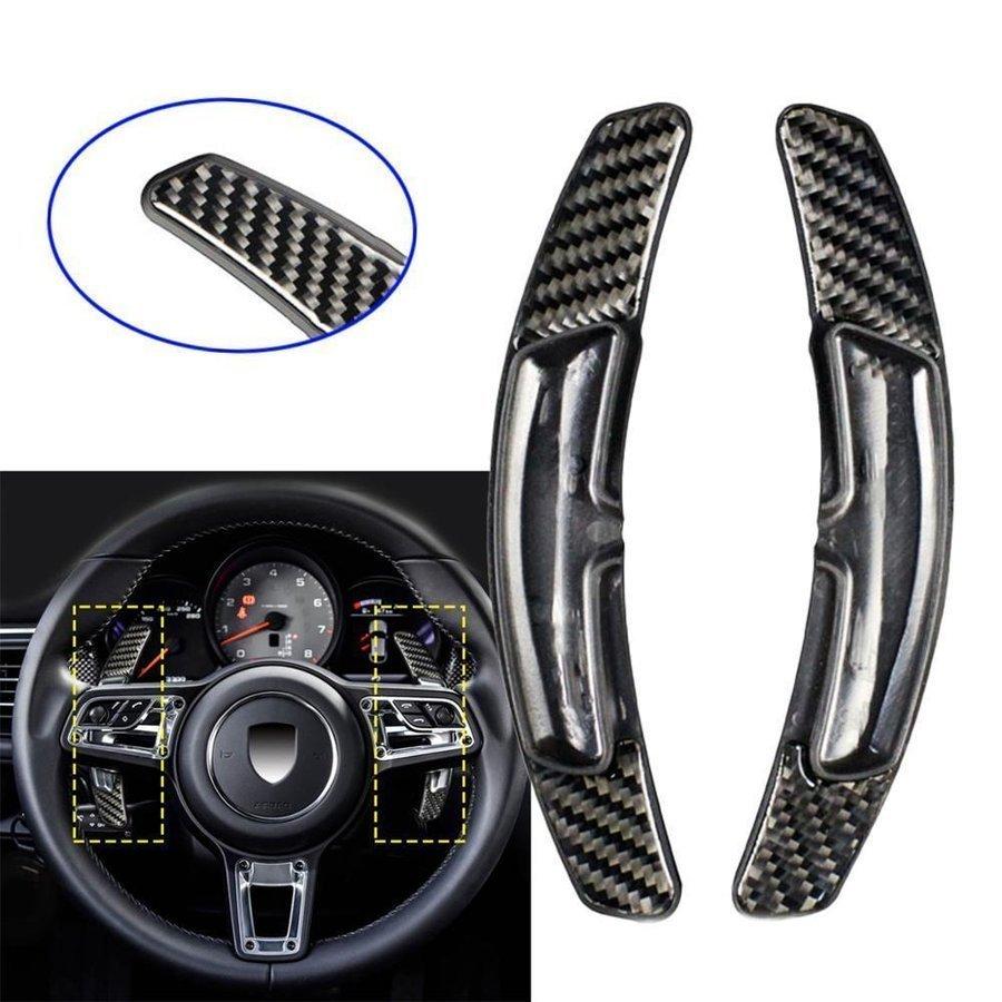 あす楽 即納 内装用品 車 パドルシフト ステアリング ホイール アクセサリー パドルシフターフィット 炭素繊維 Pdk ポルシェ 991 911 718 パナメーラ マカン カイエン 決算大特価 Shirleyryan Ca