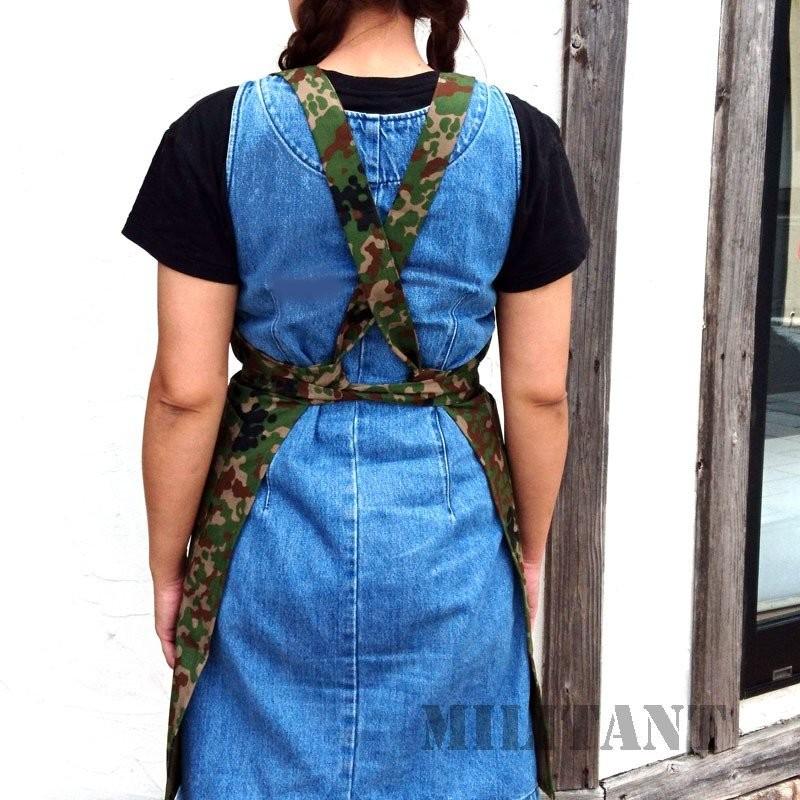 ネコポス対応）E/C 生地 迷彩エプロン（半永久撥水生地使用） 日本製