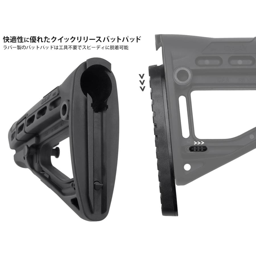 CAA-STK-006DE CAA Airsoft SBS スケルトンスタイル コラシブルバットストック for M4 CAD-STOCK ...
