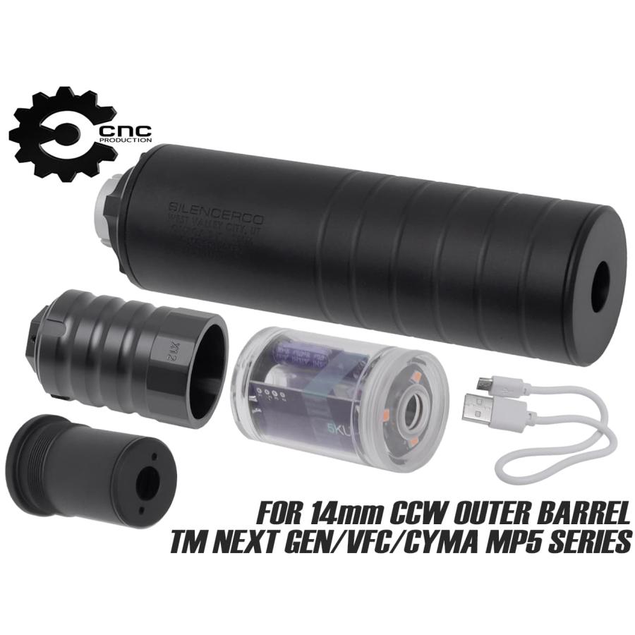 CNC-SI-34-BK-FT CNC Production Omega9Kタイプ サプレッサー+JM CNC-SI-34-BK-FT CNC Production Omega9Kタイプ サプレッサー+JM