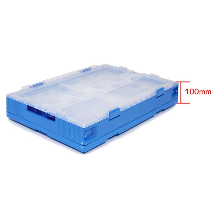 FDC0001S3 折り畳みコンテナ 50L 中窓2箇所付(長辺1＆短辺1) 3個