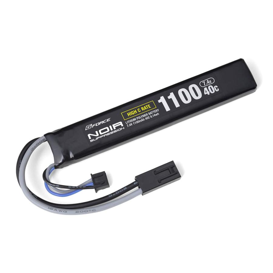 GF-BAT-008 G-FORCE Noir Suppression LiPo 7.4V 1100mAh 40C ストック