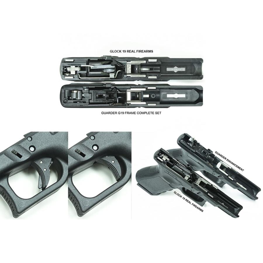 GLOCK Gen.3 コンプリートフレームセット US Ver for マルイ G19 GLOCK-188(U)BK 【Backup】