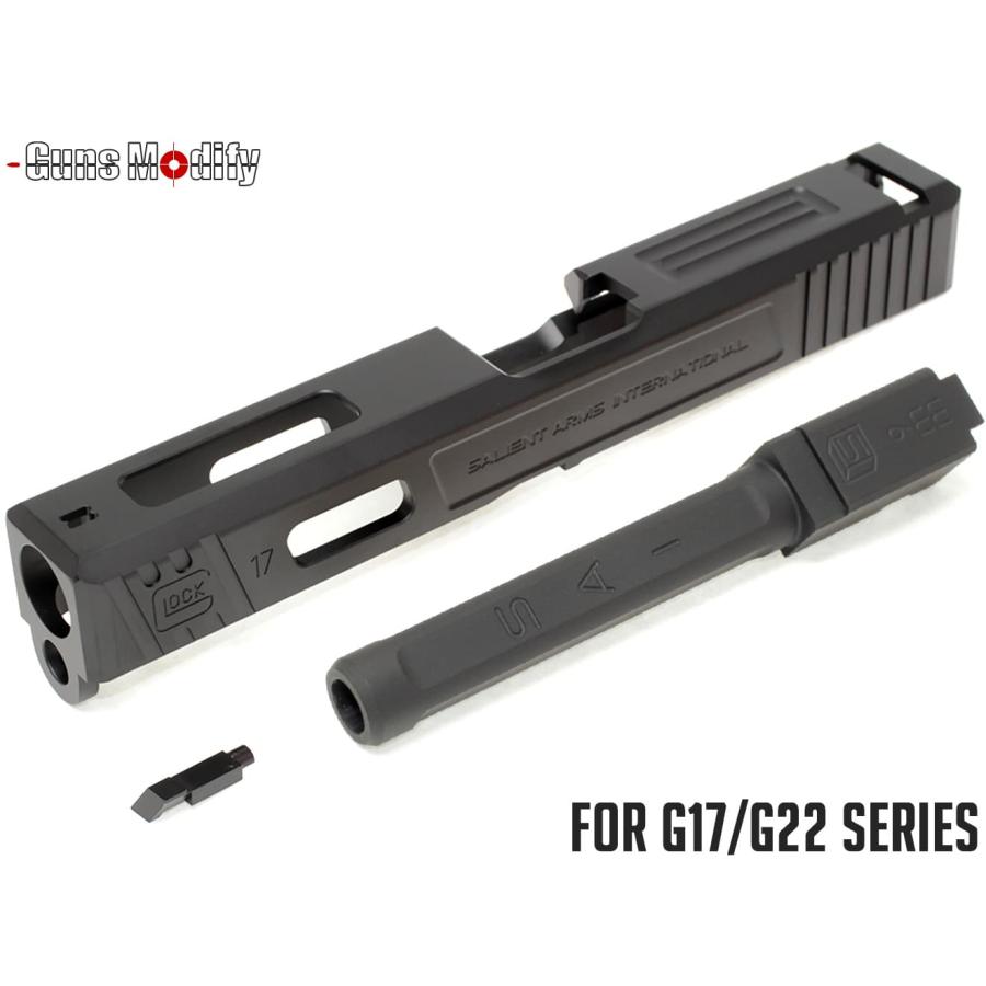 GM0315 Guns Modify G17 SA CNC Tier 1 アルミスライド＆ステンレス ボックスフルート アウターバレルセット