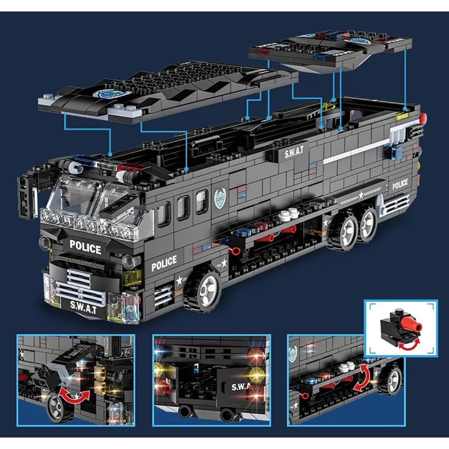 M0014S AFM SWAT シリーズ ストームアクションバトルバス 1092Blocks