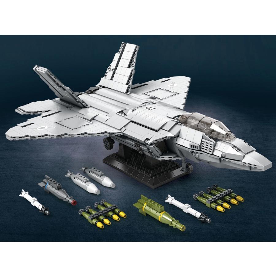 M0032J AFM F-22 ラプター 1729Blocks : MILITARY BASE - 通販 - Yahoo