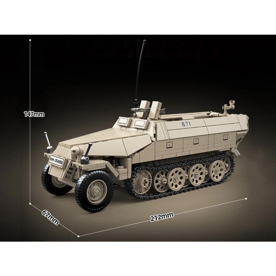 M0105T AFM ドイツ軍 Sd.Kfz.251 半装軌装甲車 714Blocks : MILITARY