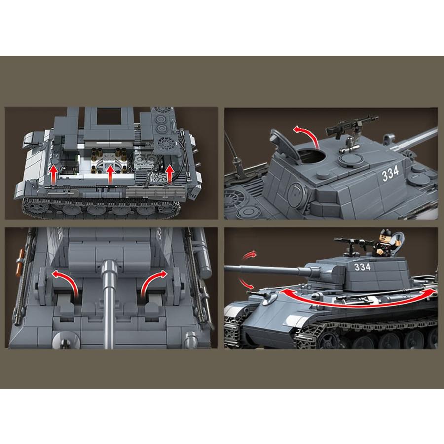 M0121P AFM Sd.Kfz.171 V号戦車 パンターG型 1180Blocks : MILITARY