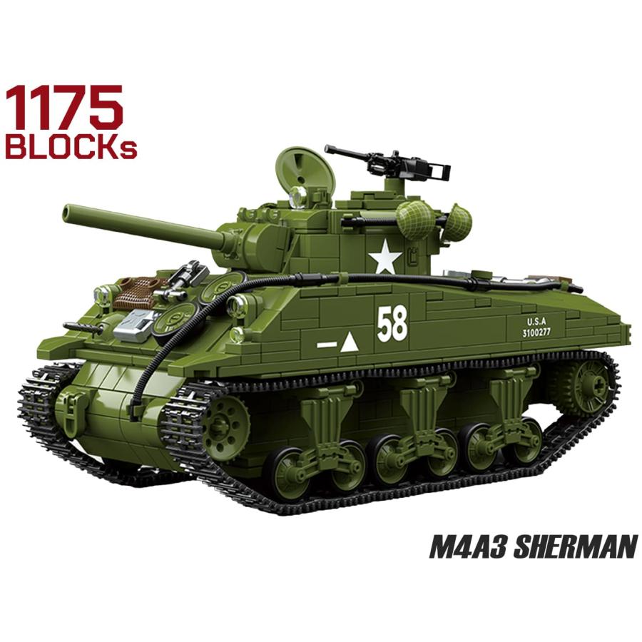 M0129P AFM M4A3中戦車 シャーマン 1175Blocks : MILITARY BASE - 通販