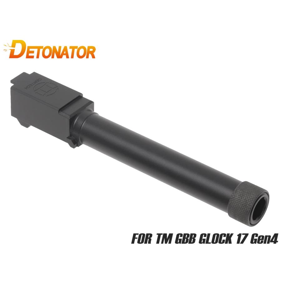 OB-TM47ABK DETONATOR 東京マルイG17 Gen.4専用 アルミアウターバレル Gemtechタイプ BK 逆ネジ/スレッド ...