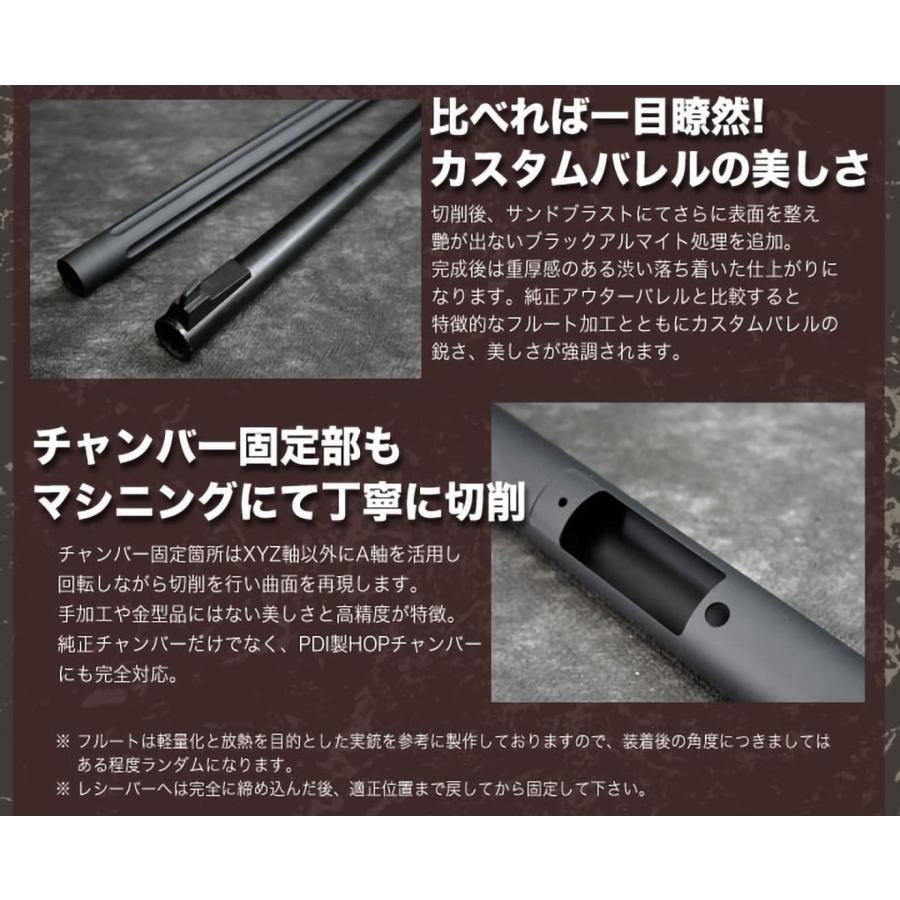 PD-AC-057 PDI アルミCNC テーパードバレル フルート 690mm 東京マルイ