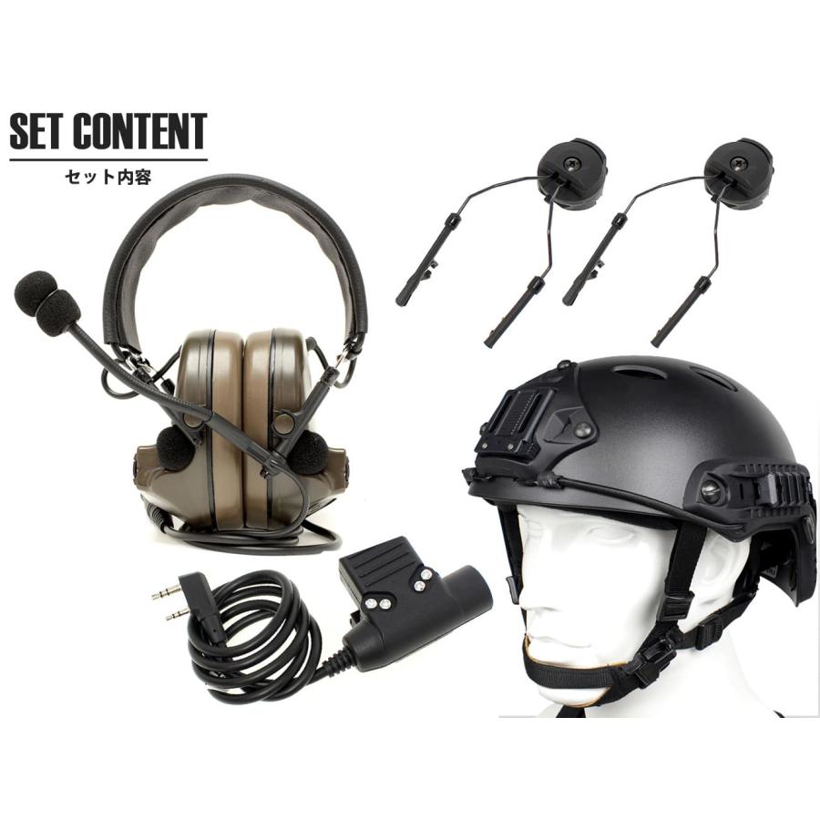 S1001B 【正規品】Z-TACTICAL CMTC 2ヘッドセット+U94タイプPTT